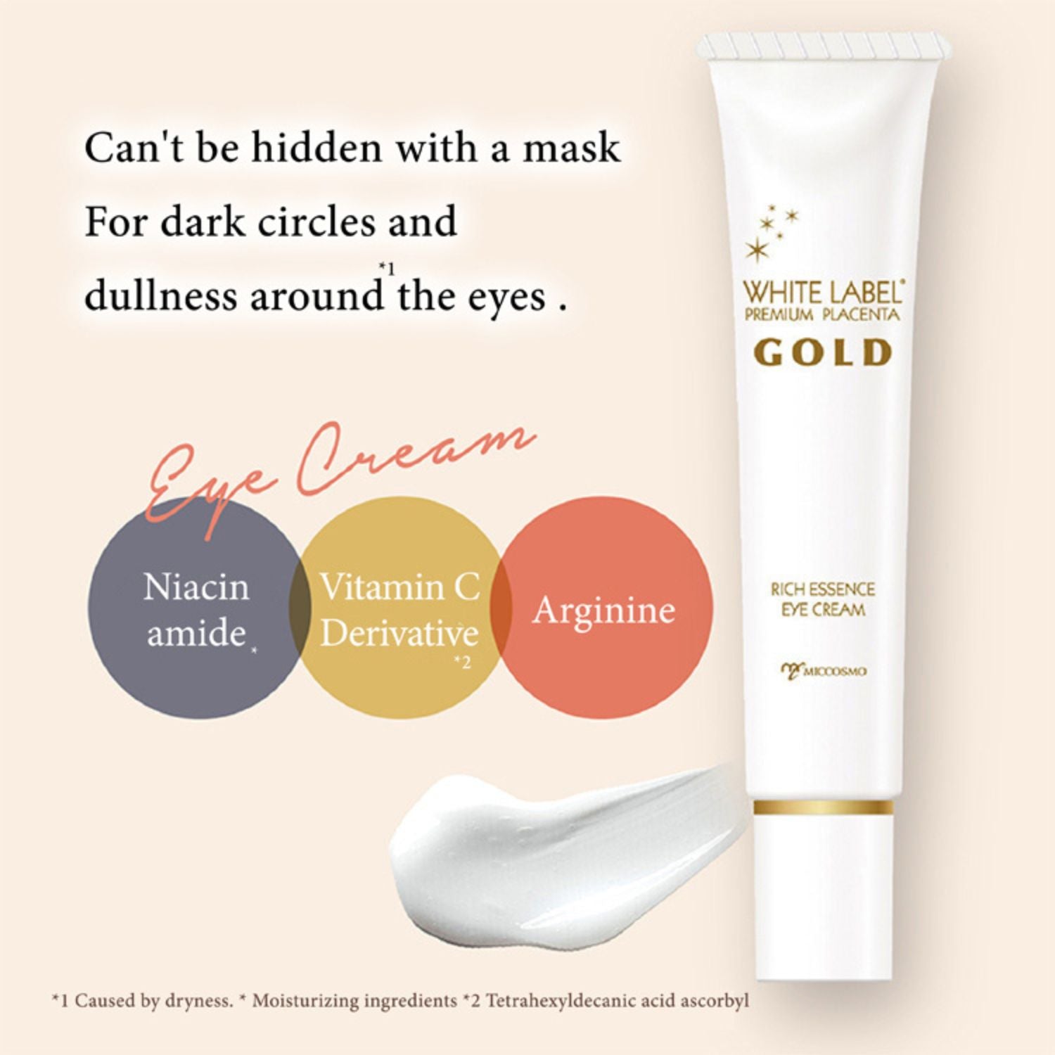 WHITE LABEL PREMIUM PLACENTA GOLD RICH ESSENCE EYE CREAM 25g