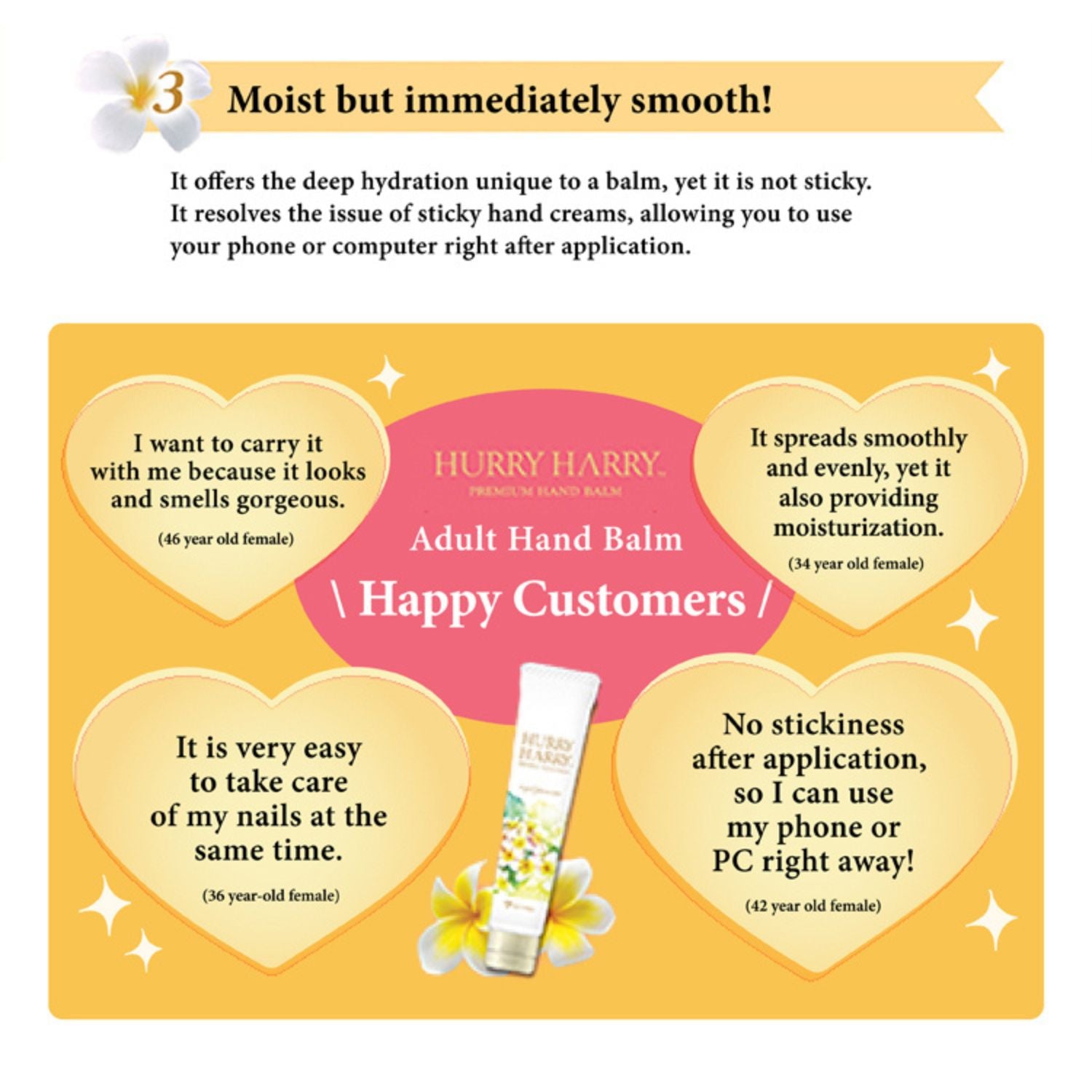 HURRY HARRY PREMIUM HAND BALM (ROYAL PLUMERIA SCENT) 40g